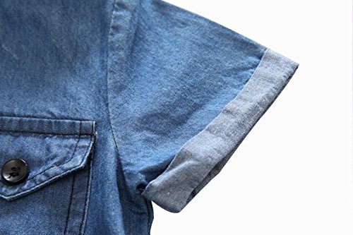 Ding-dong Baby Boy Girl Summer Jeans Denim Short Sleeve Romper(18-24M)