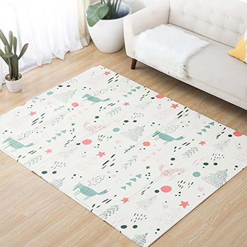 LAITIMIA Baby Play Mat Non Toxic Extra Large Crawling Mat Thick Foam Activity Mat for Babies Anti-Slip Skip Hop Mat for Kids Toddlers Waterproof Tummy Time Mat Portable Playmat for Outdoor Travel Fox