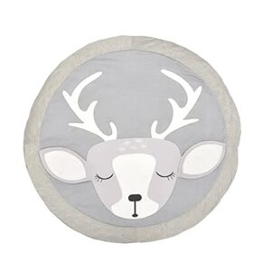 Fashionable Animal Design Washable Infant Playmat Baby Game Mat Cotton Foldable (Deer) playpen for Babies and Toddlers, Tummy time mat Play, mat for Baby, Baby mat for Floor, Play mat for Baby