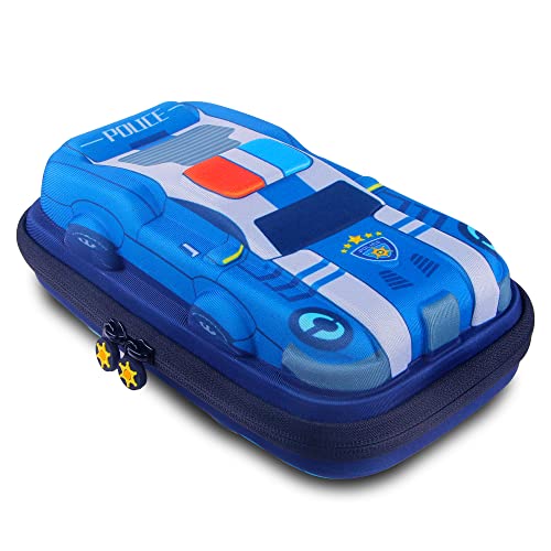 TONESPAC Police Car Pencil Case, Large - Capacity 3D EVA Pencil Box , Pen Holder for School Students Kids Boys Teens Gifts(Police Car)