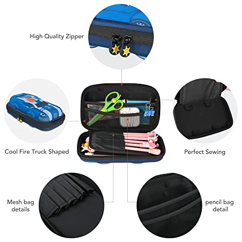 TONESPAC Police Car Pencil Case, Large - Capacity 3D EVA Pencil Box , Pen Holder for School Students Kids Boys Teens Gifts(Police Car)