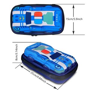 TONESPAC Police Car Pencil Case, Large - Capacity 3D EVA Pencil Box , Pen Holder for School Students Kids Boys Teens Gifts(Police Car)