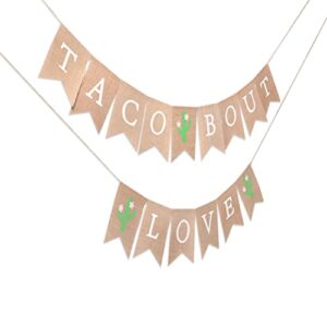 Taco Bout Love Burlap Banner - Taco Bout Love Couples Bridal Shower, Taco Bar Sign, Taco Burlap Banner, Fiesta Bachelorette Party Banner, Fiesta Bridal Shower Decorations, Mexico Bachelorette Theme