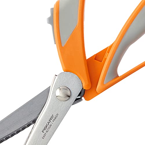 Fiskars Easy Action Pinking Shears, 10.5 Inch (191000-1001)