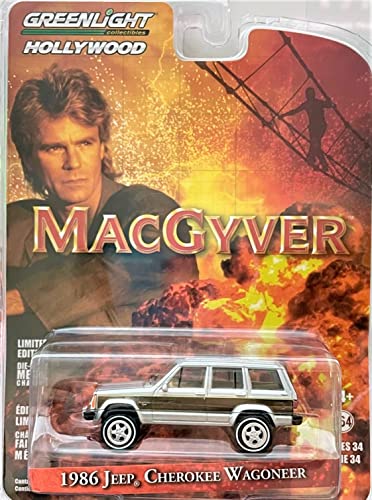 Collectibles Greenlight 44940-C Hollywood Series 34 - MacGyver (1985-92 TV Series) - 1986 Cherokee Wagoneer 1/64 Scale