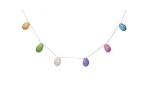 de kulture handmade premium wool felt easter stuffed egg garland eco friendly eastertide wall hanging home office wedding party holiday decoration banner |48 inch