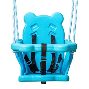 HLC Folding Toddler Swing Set with Metal Frame and Safety Belt Swing Easy to Assemble & Store Suitable for Baby/chirldren's Gift