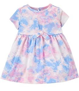 carter’s baby girls’ casual dress with matching diaper cover (18 months, tie-dye)