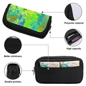 Abstract Colorful Camouflage Pencil Case with Two Large Compartments Pocket Big Capacity Storage Pouch Pencil Bag for School Teen Adult