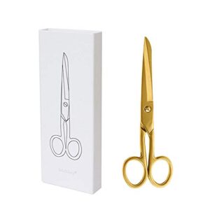 multibey gold scissors 7″ tailor fabric paper cutting tools craft scissors shears heavy duty copper straight recycled home office scissors cutter