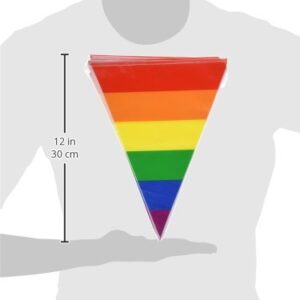 Beistle Rainbow Pennant Banner, 10 by 12-Feet