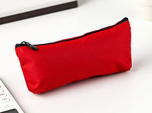 HappyDaily 8 Pack Beautiful Pencil case Pen bag or Cosmatic bag Makeup case or Coin Purse Pouch (Red/Purple/Yellow/Orange/Green/White/Blue/Black)