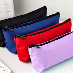 HappyDaily 8 Pack Beautiful Pencil case Pen bag or Cosmatic bag Makeup case or Coin Purse Pouch (Red/Purple/Yellow/Orange/Green/White/Blue/Black)