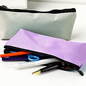 HappyDaily 8 Pack Beautiful Pencil case Pen bag or Cosmatic bag Makeup case or Coin Purse Pouch (Red/Purple/Yellow/Orange/Green/White/Blue/Black)