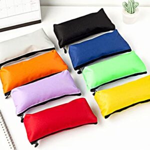 HappyDaily 8 Pack Beautiful Pencil case Pen bag or Cosmatic bag Makeup case or Coin Purse Pouch (Red/Purple/Yellow/Orange/Green/White/Blue/Black)