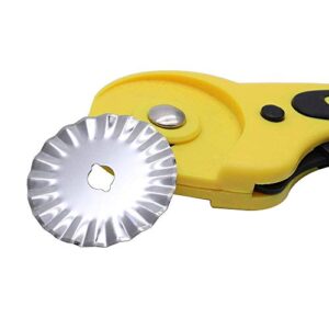 AUTOTOOLHOME 45mm Wavy Rotary Cutter 10pc Pinking Circular Refill Blades Fabric Paper Cutters Cutting Knife Patchwork Leather Sewing Tool