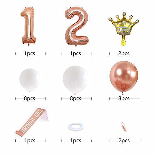 Rose Gold 21st Birthday Party Decorations Large Digital 21 Balloon Number with Birthday Girl Sash for Girls Finally Legal Twenty One Birthday 21st Anniversary Backdrop Decor Supplies