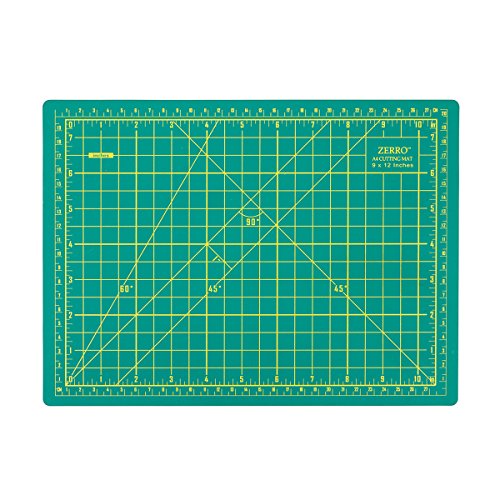 ZERRO Cutting Mat,Self Healing Rotary Mat Professional Double-Sided Thick Non-Slip Mat 12" x 9" for Quilting Sewing Crafts Projects (A4)