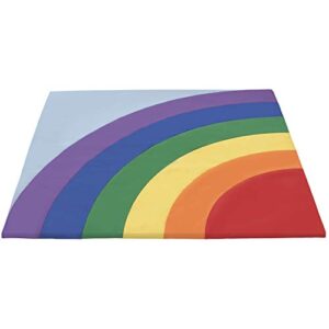 factory direct partners 10393-as softscape rainbow activity mat for infants and toddlers, tummy time for babies, colorful soft foam play – assorted