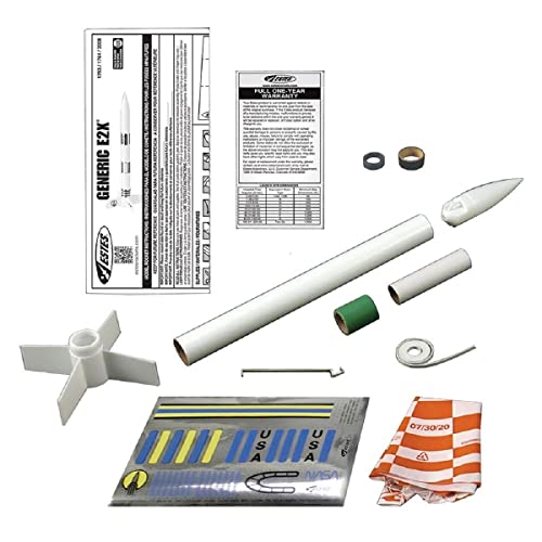 Estes Generic E2X Flying Model Rocket | Build Your Own Beginner Rocket Kit | Soars up to 1000 ft. | Fun Educational Activity | STEM Kits