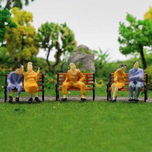 P4302 50pcs All Seated Sitting Figures O Gauge 1/50 Scale Seated People Railway Scenery Miniature Model Train Layout