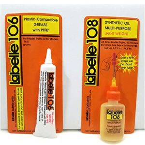 2pak oil+grease ptfe lubricant for “n” athearn, atlas, bachmann, broadway limited, kato, rivarossi, con-cor, micro- trains, and all “z” models, etc. lube, grease, oil, ptfe.