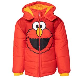 sesame street elmo infant baby boys zip up fashion winter coat puffer jacket red 24 months