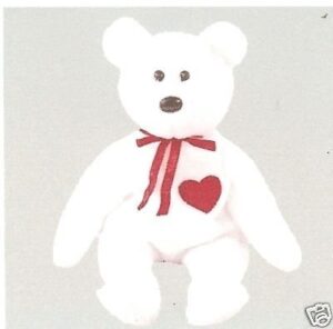 valentino the beautiful white valentine’s bear ty beanie baby ret ,#g14e6ge4r-ge 4-tew6w291611