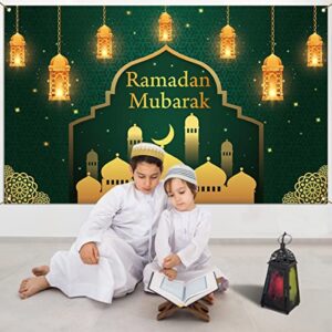 Pudodo Ramadan Mubarak Backdrop Banner Mosque Islamic Muslim Religious Holiday Party Photography Background Wall Decoration