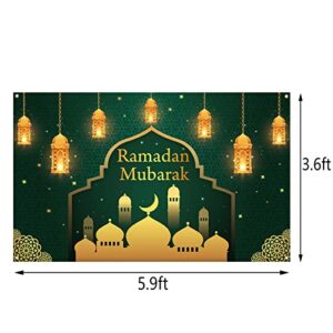 Pudodo Ramadan Mubarak Backdrop Banner Mosque Islamic Muslim Religious Holiday Party Photography Background Wall Decoration