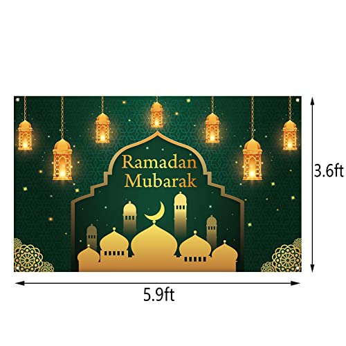 Pudodo Ramadan Mubarak Backdrop Banner Mosque Islamic Muslim Religious Holiday Party Photography Background Wall Decoration