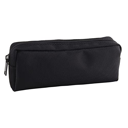 UUYYEO Large Capacity Pencil Pen Case Student Marker Pencil Pouch Small Makeup Cosmetic Bag Office Stationery Organizer for Girls Boys Black