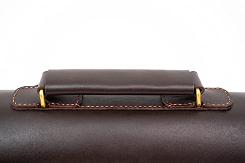 Hoi An Soul - Leather Document Tube - 100% Hand Made - Black - 21"