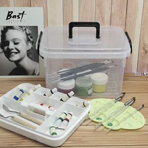 Pekky Plastic First-aid Kit Box, Small Handle Storage Box for Family Medicine