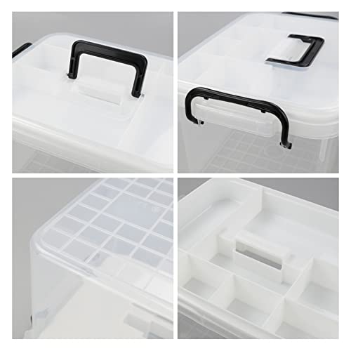 Pekky Plastic First-aid Kit Box, Small Handle Storage Box for Family Medicine