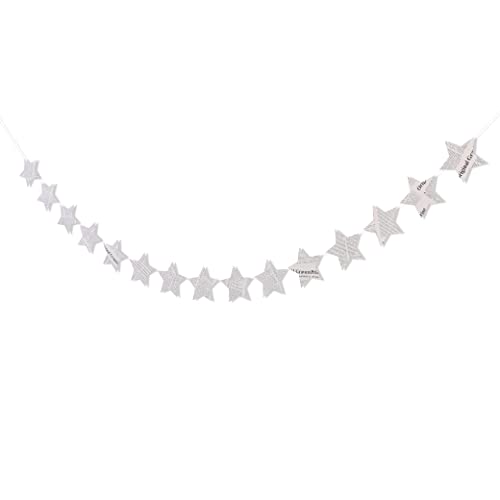 Star Paper Banner- Rural Nostalgic Star Garland, Baby's 1st Birthday Party Bunting, Winter Retro Theme Decoration For Boy Girl, Photo Background Wall Decor Favors