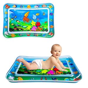 yulin-mall tummy time water play mat baby & toddlers is the perfect fun time play inflatable water mat,activity center your baby’s stimulation growth, blue