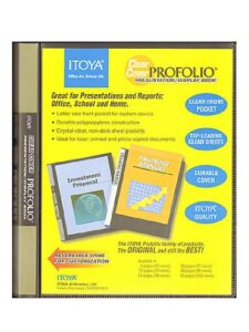 itoya clear cover profolio presentation books 48 pages (96 views) [pack of 2 ]