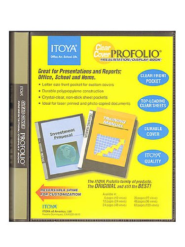 Itoya Clear Cover Profolio Presentation Books 48 pages (96 views) [PACK OF 2 ]