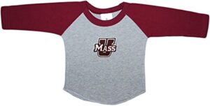 university of massachusetts umass baby and toddler 2-tone raglan baseball shirt