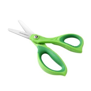 JARVISTAR Kids Scissors Blunt Safety: 5” Left & Right Handed Small School Scissors Stainless Steel Blades Child Craft Scissors with Cover for Toddlers Students Teachers Classroom Children, 4 Pack