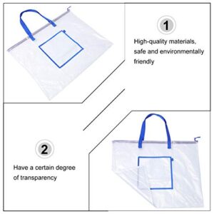 Healifty Art Portfolio Tote Bag PVC Waterproof Painting Board Storage Bag Drawing Tools Carry Bag for Bulletin Boards Artwork Charts and Teaching Material Blue