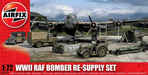 Airfix A05330 WWII RAF Bomber Re-Supply Set, 1:72 Scale, Green,grey