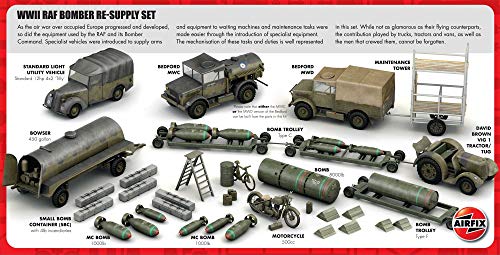 Airfix A05330 WWII RAF Bomber Re-Supply Set, 1:72 Scale, Green,grey