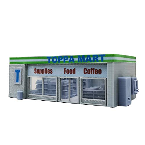 Outland Models Railway Scenery Convenience Store & Accessories 1:87 HO Scale