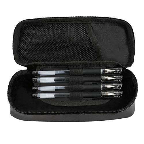 Antique Gear Pocket Watch Pattern Pencil Case PU Leather Pencil Pen Bag Large Capacity Pen Box Pencil Pouch Makeup Bag with Zip