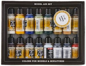 vallejo building set model air paint, 17ml (pack of 16)