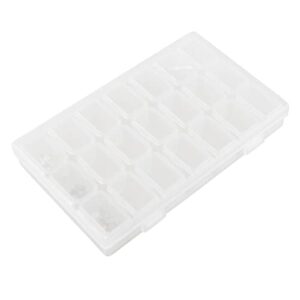 exceart 21 compartments clear plastic organizer box container craft storage for beads organizer 2pcs