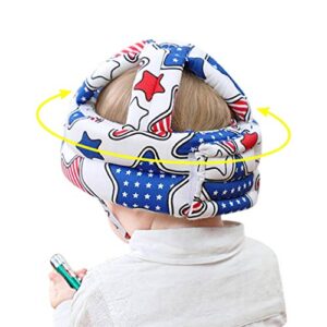 Baby Infant Toddler Head Protector Breathable Headguard Cute Hat, Adjustable No Bumps Safety Hat Head Cushion Bumper Bonnet for 6-36 Months Crawling Walking