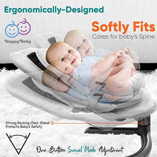 SereneLife Baby Bouncer for Infant, Portable and Light, Easy to Move, Infant to Toddler Rocker, Infant Seat w/ Soft Toys